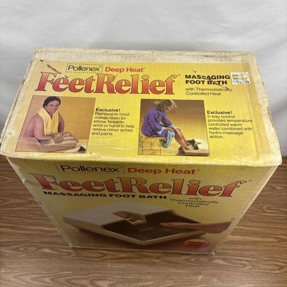 Vintage Pollenex Deep Heat FootRelief Massaging Footbath Mod: F151H NEW Old Stck - Picture 8 of 8